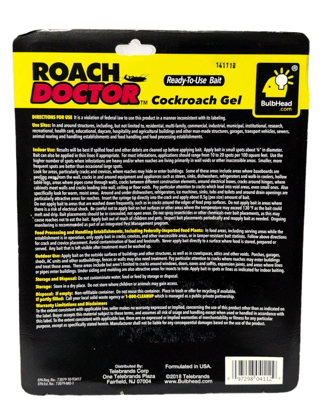 Roach Doctor Cockroach Gel Bait Ready to Use Roach Killer Fast Control