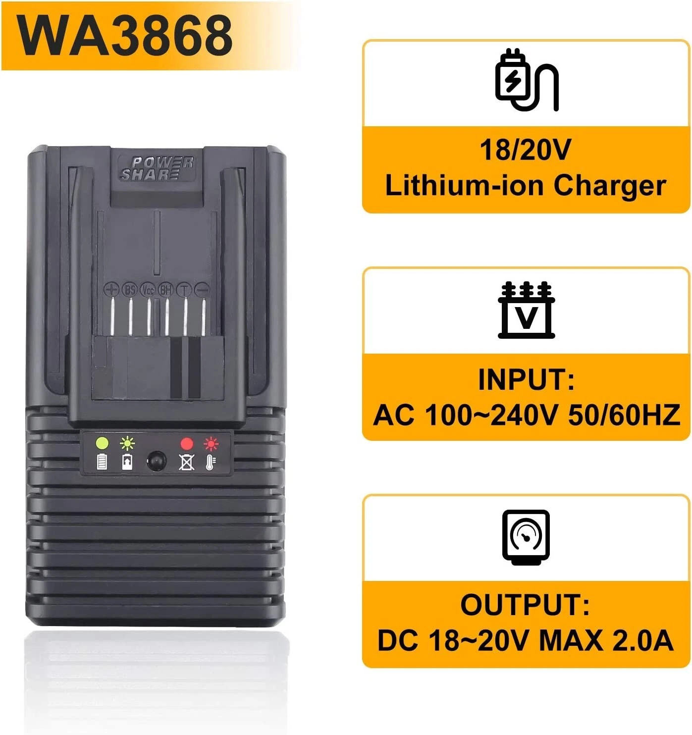 2PACK 8.0Ah For WORX 20V 8AH MAX Extend Lithium-Ion Battery WA3525 WA3575 WA3520