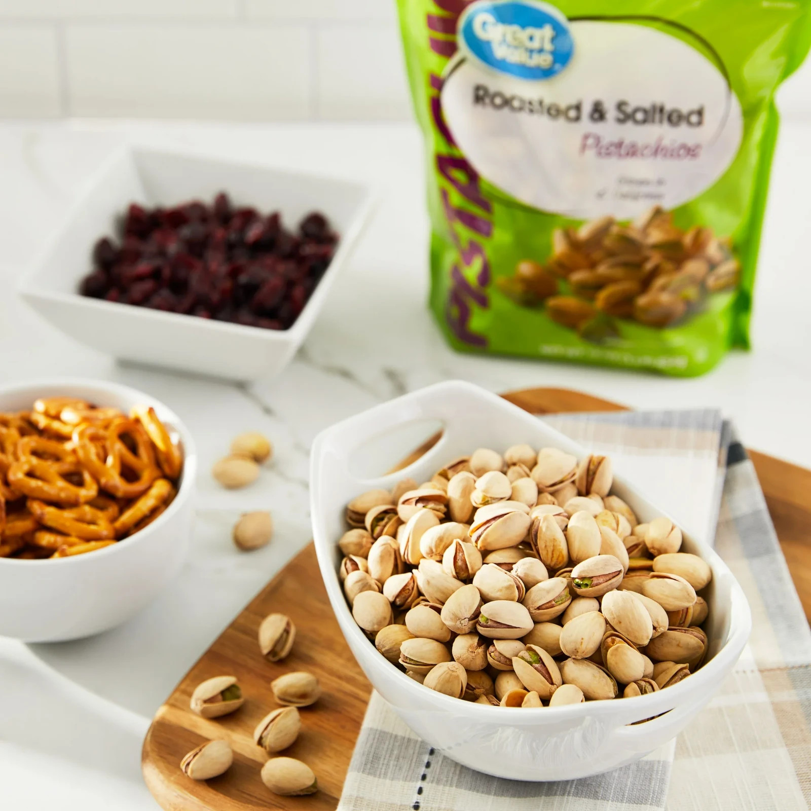 Great Value Roasted & Salted Pistachios, 16 oz Resealable Bag Free Shipping