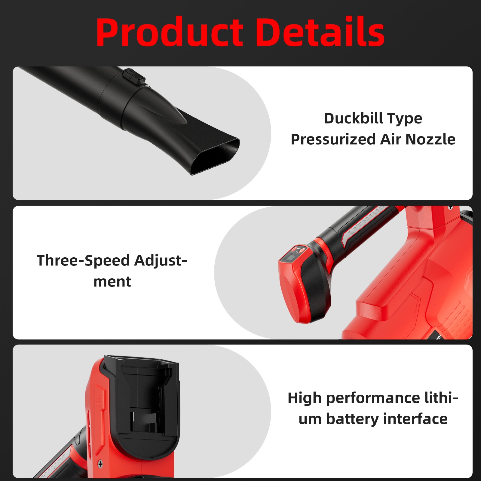 Cordless Leaf Blower for Milwaukee for m18 Battery Brushless Snow Blowing