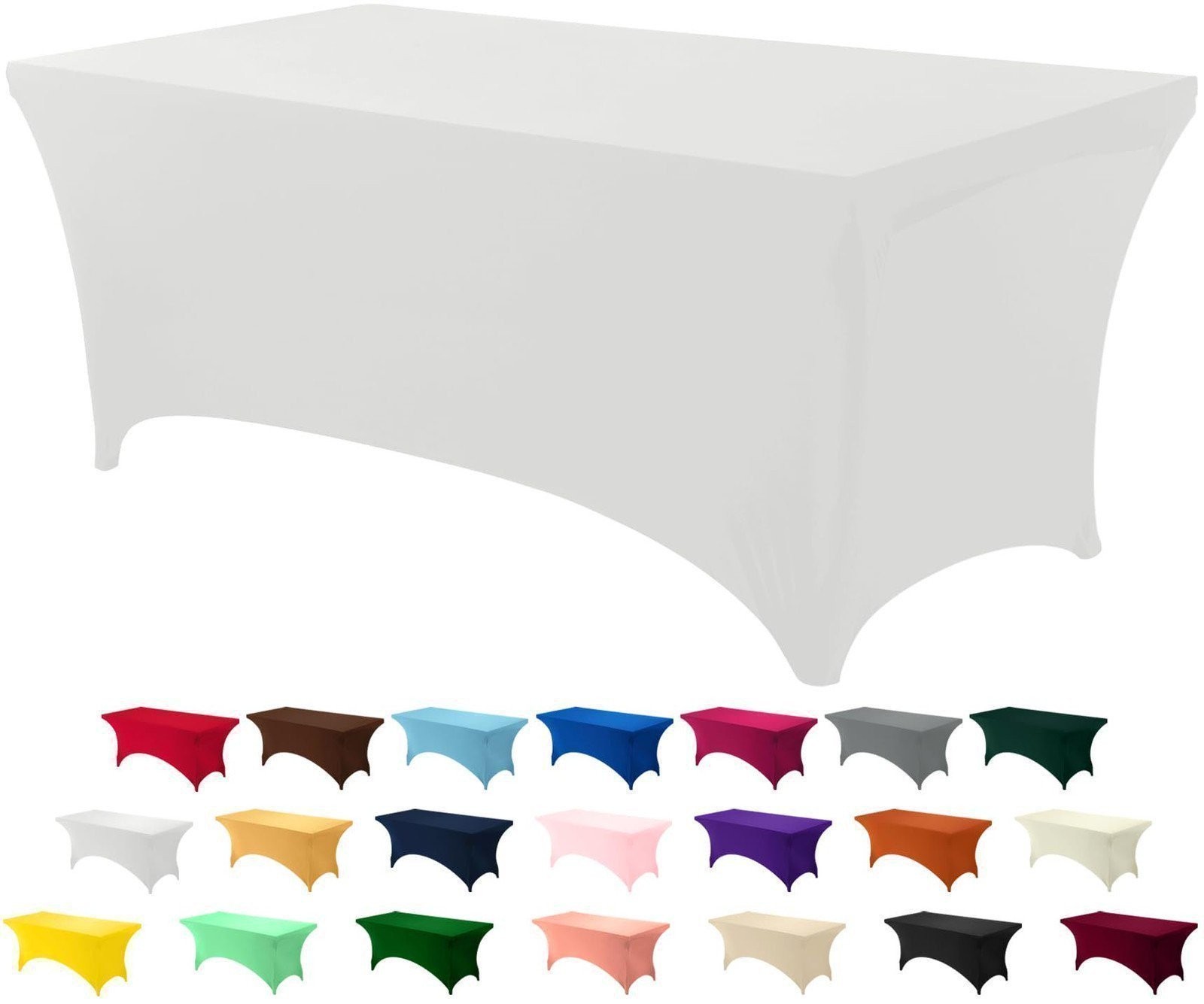 Utopia Kitchen Spandex Tablecloth 10 Pack [6FT, Red] Tight, Fitted, Washable…