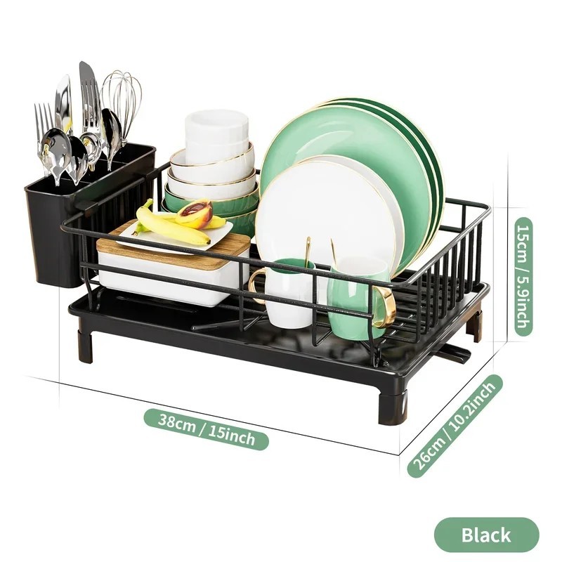 Dish Drying Rack Dish Drainer for Kitchen Counter, Large Dish Rack