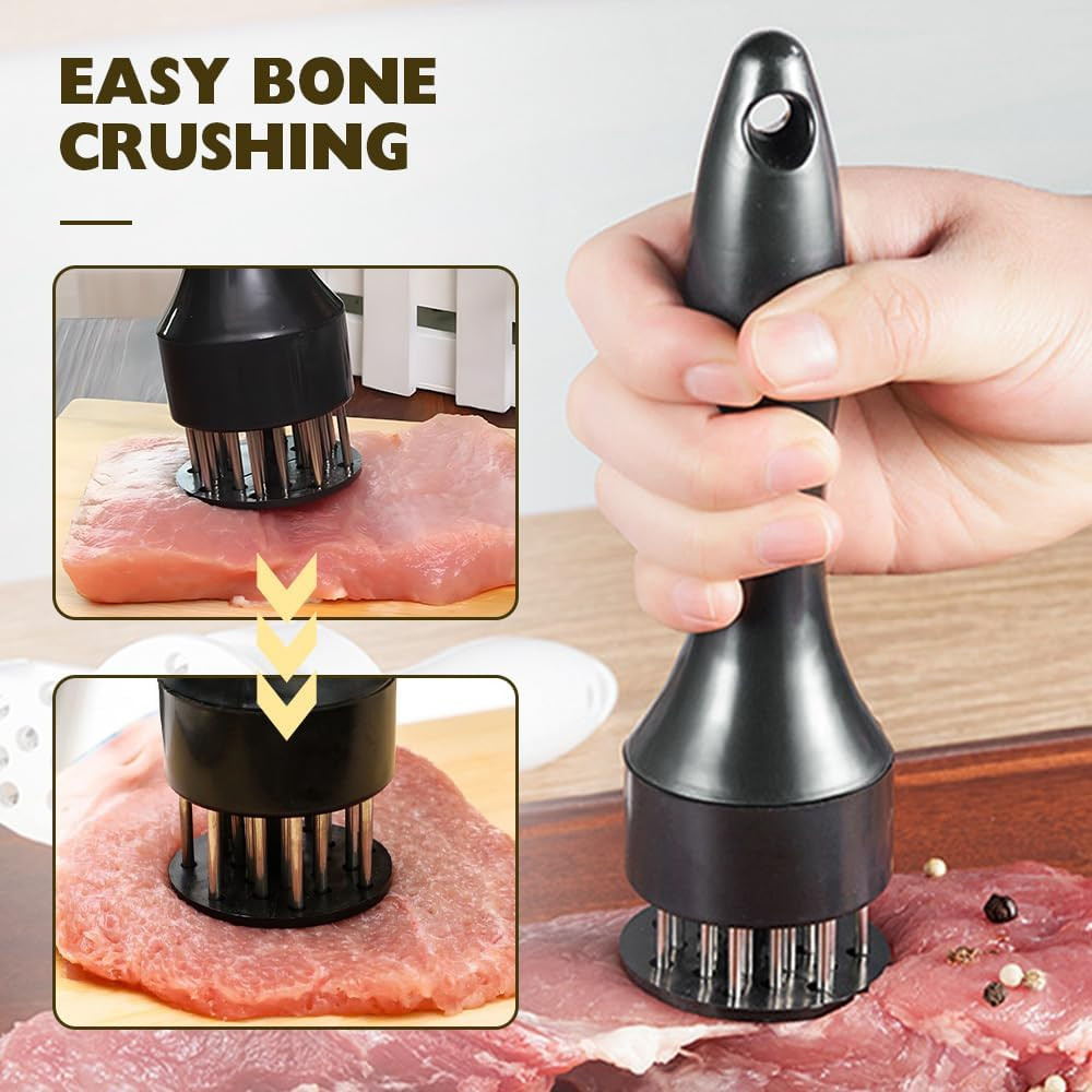 Meat Tenderizer Tool 21Needles Stainless Steel for Tenderizing Kitchen Tool USA
