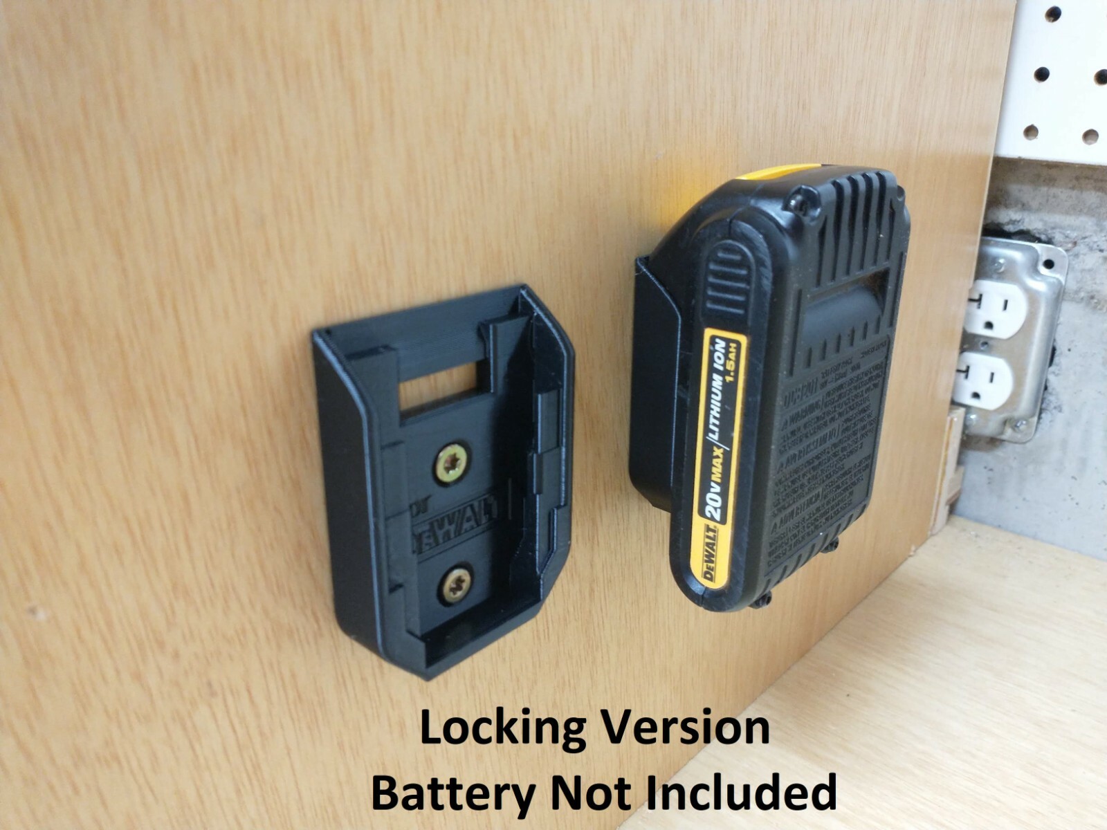 Wall Mount for DeWalt DCB101 Charger with Optional 20v Max Battery Mounts