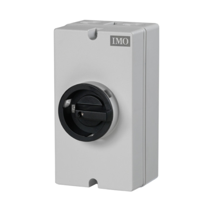 IMO SI25-PEL64R-2 Enclosed DC Disconnect Switch 25A 700V 2-Pole IP65 Gray Solar