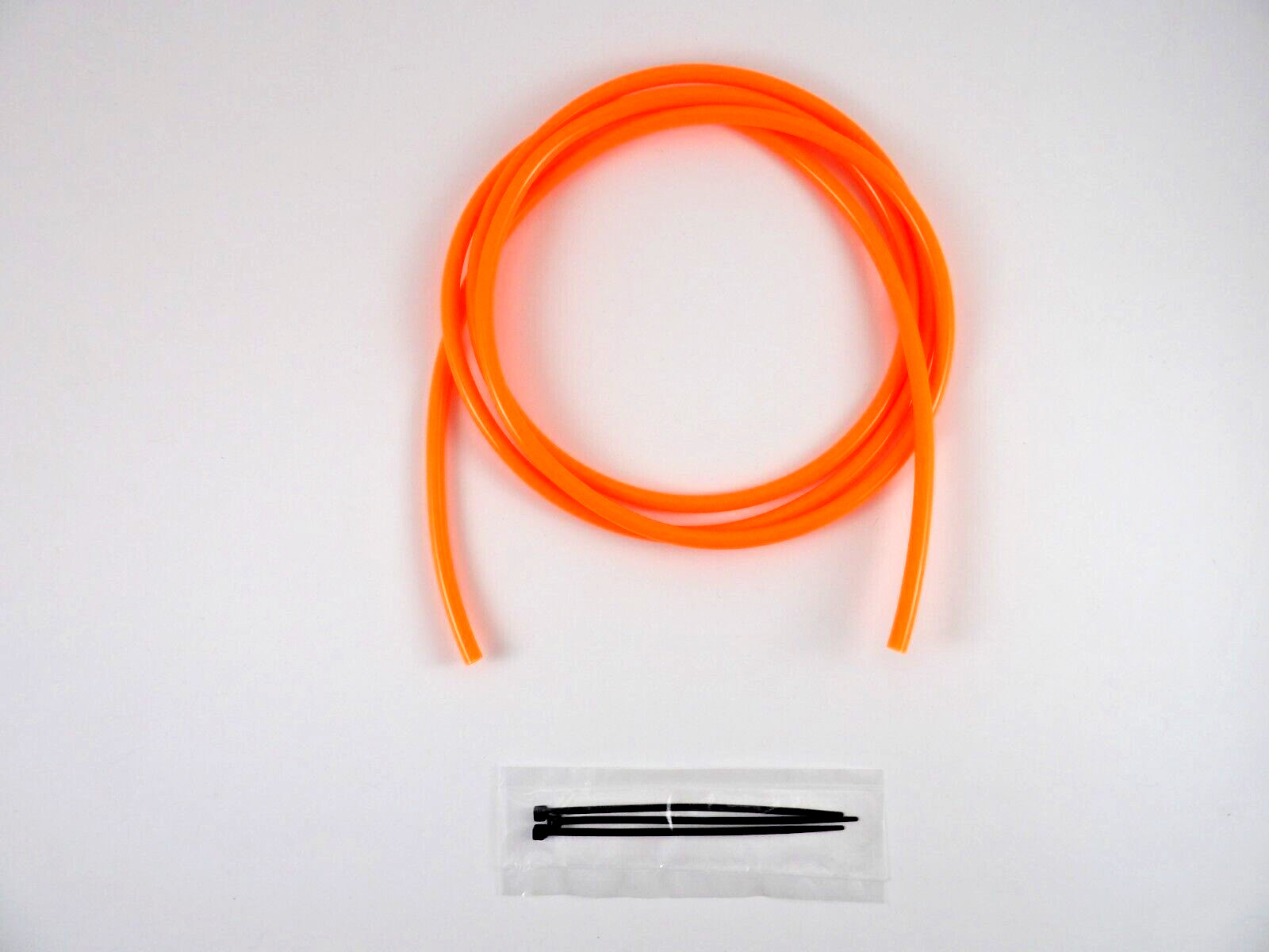 6’ x 1/8” (3.2mm) ID x 1/4” NEON ORANGE FUEL LINE GAS TUBE SMALL CARB VENT HOSE