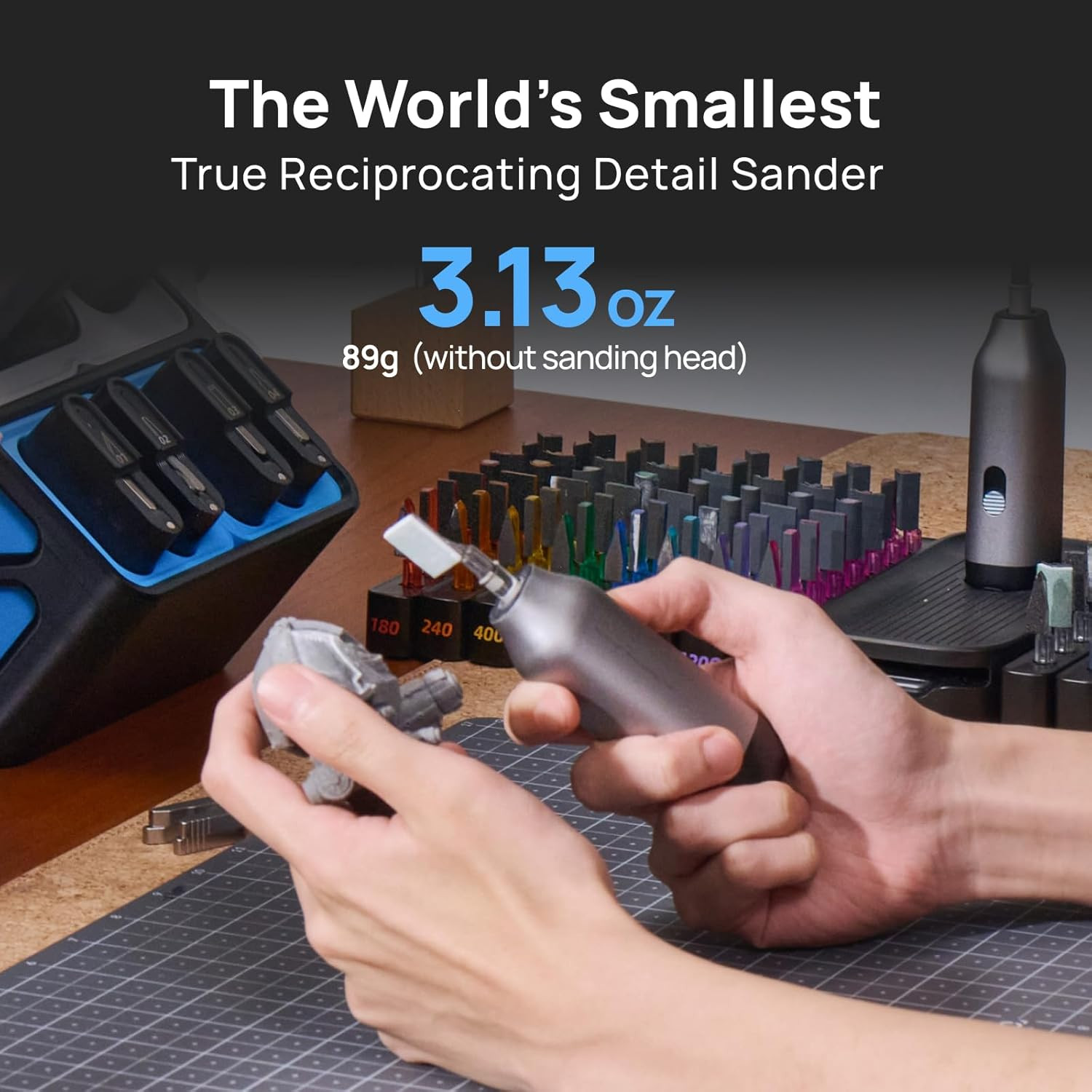 Neosander Reciprocating Detail Sander, Mini Electric Pen Sander with 13000 SPM L