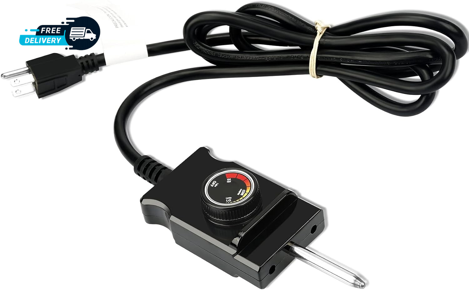 Power Cord for Masterbuilt Smoker Parts Analog Control Plug Dial Knob Temp