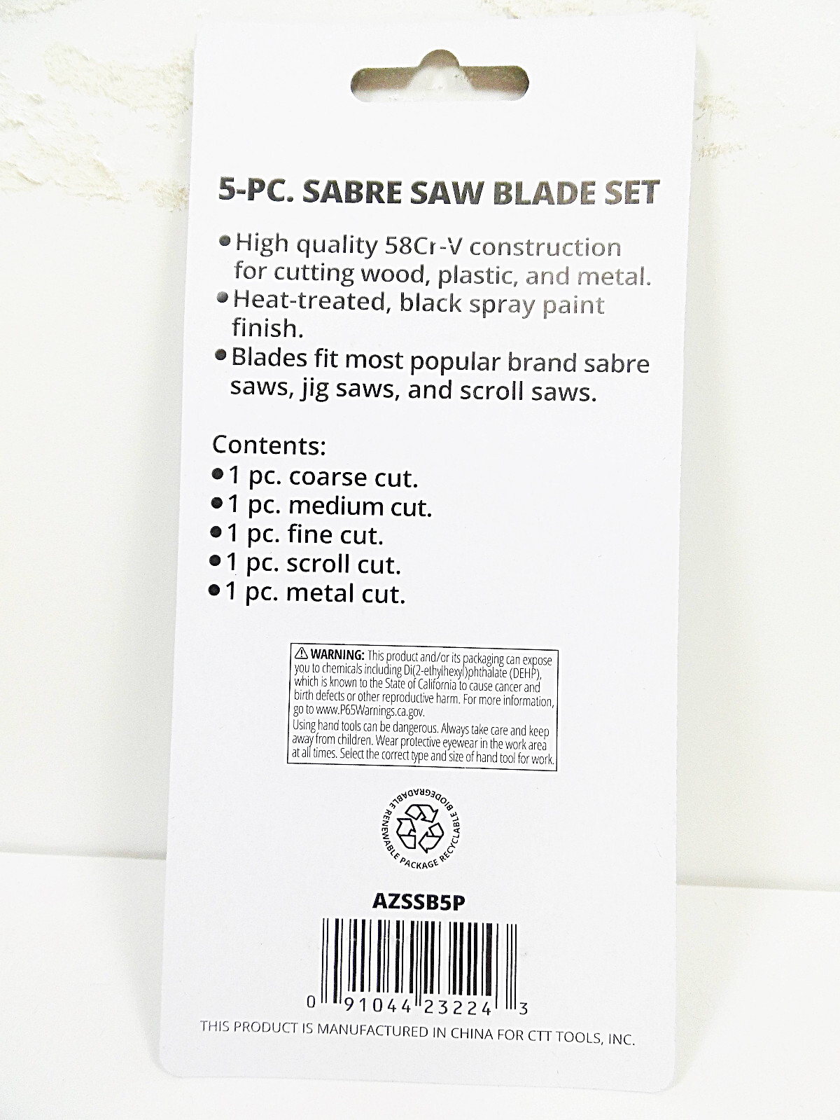 Jigsaw Blades Sabre Scroll Saw 5 pc Set for Wood Plastic Metal Blade Sets Jig