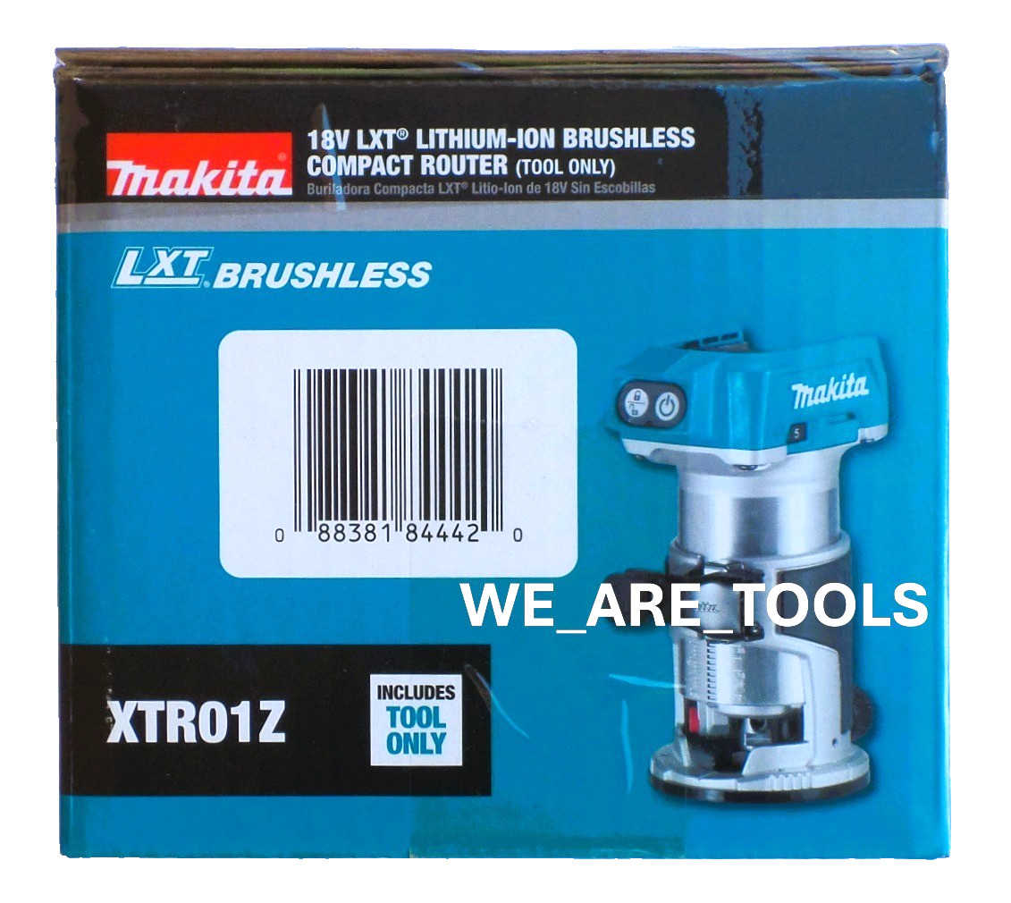 New In Box Makita XTR01Z 18V Brushless Cordless Variable Compact Router 18 Volt