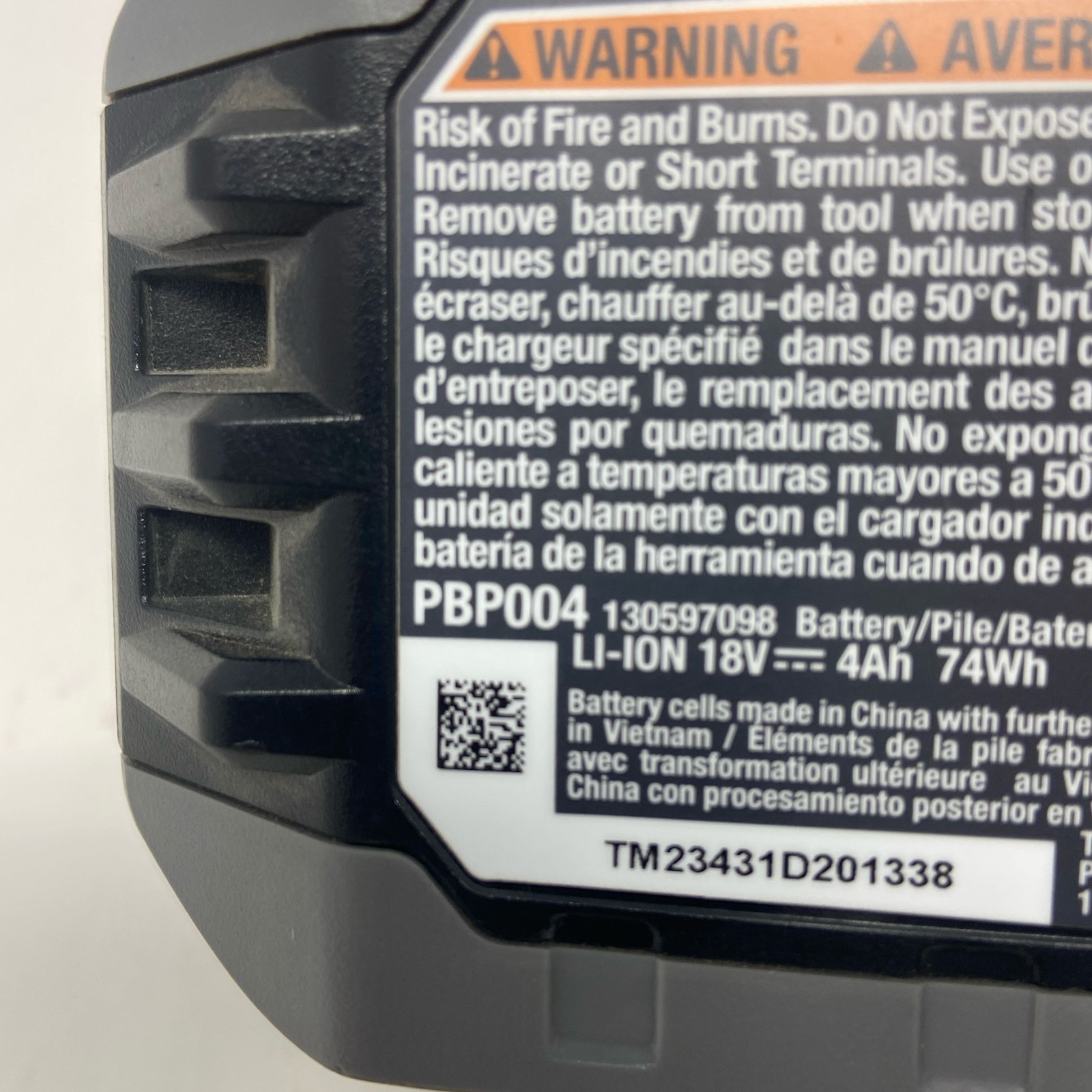 Ryobi ONE+ 18V 4.0Ah High Performance Battery PBP004 – Black/Gray