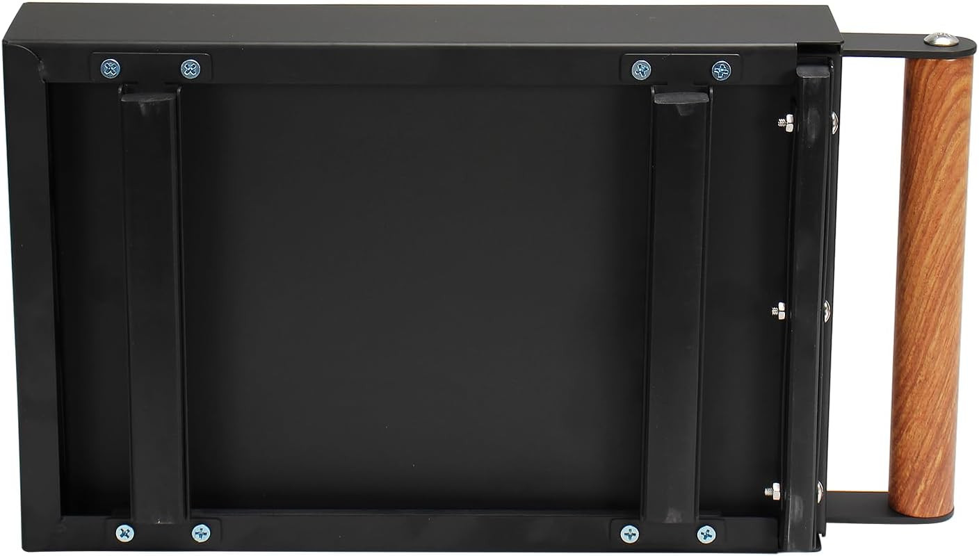 Stainless Steel Espresso Knock Box with Wood Handle & Non-Slip Base