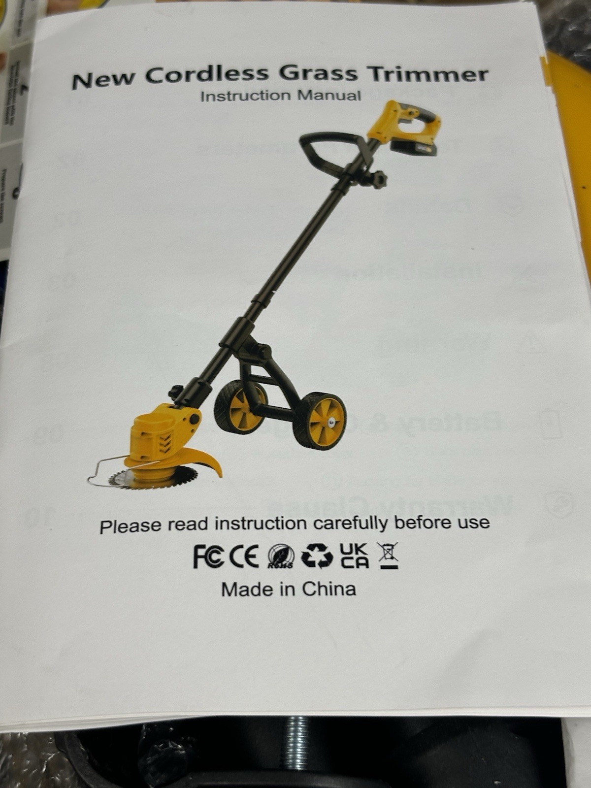 Electric Weed Wacker Cordless with Wheels,Electric Weed Eater Battery Powered