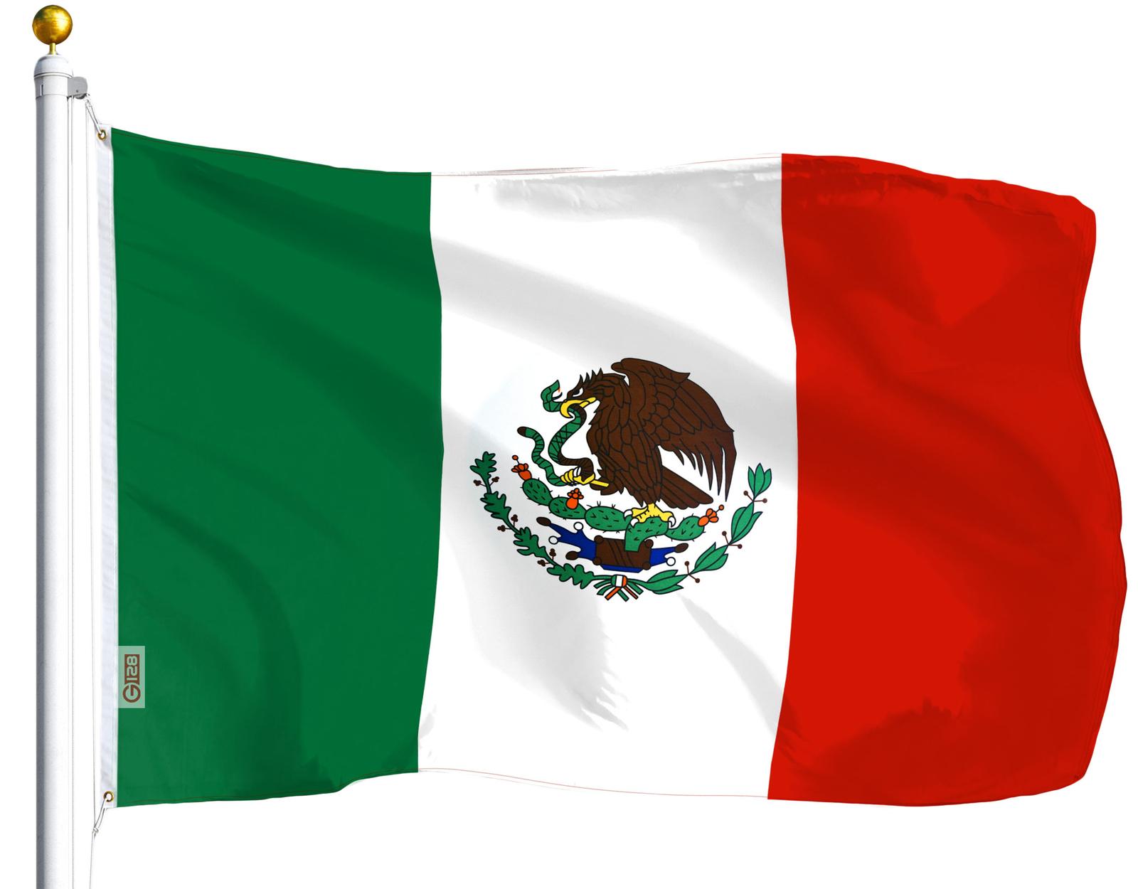 G128 – Mexico (Mexican) Flag | 3×5 feet | Printed Polyester, Vibrant Colors
