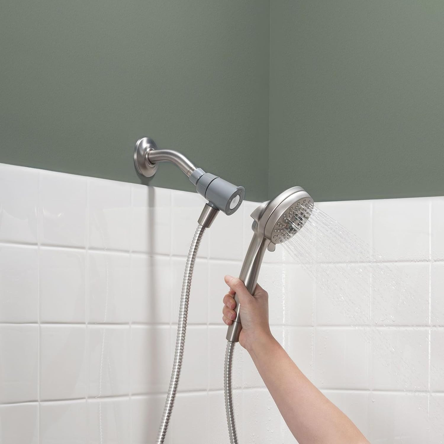 Moen Engage Magnetix Shower Head with Handheld Sprayer, 6 Spray Functions, Spot