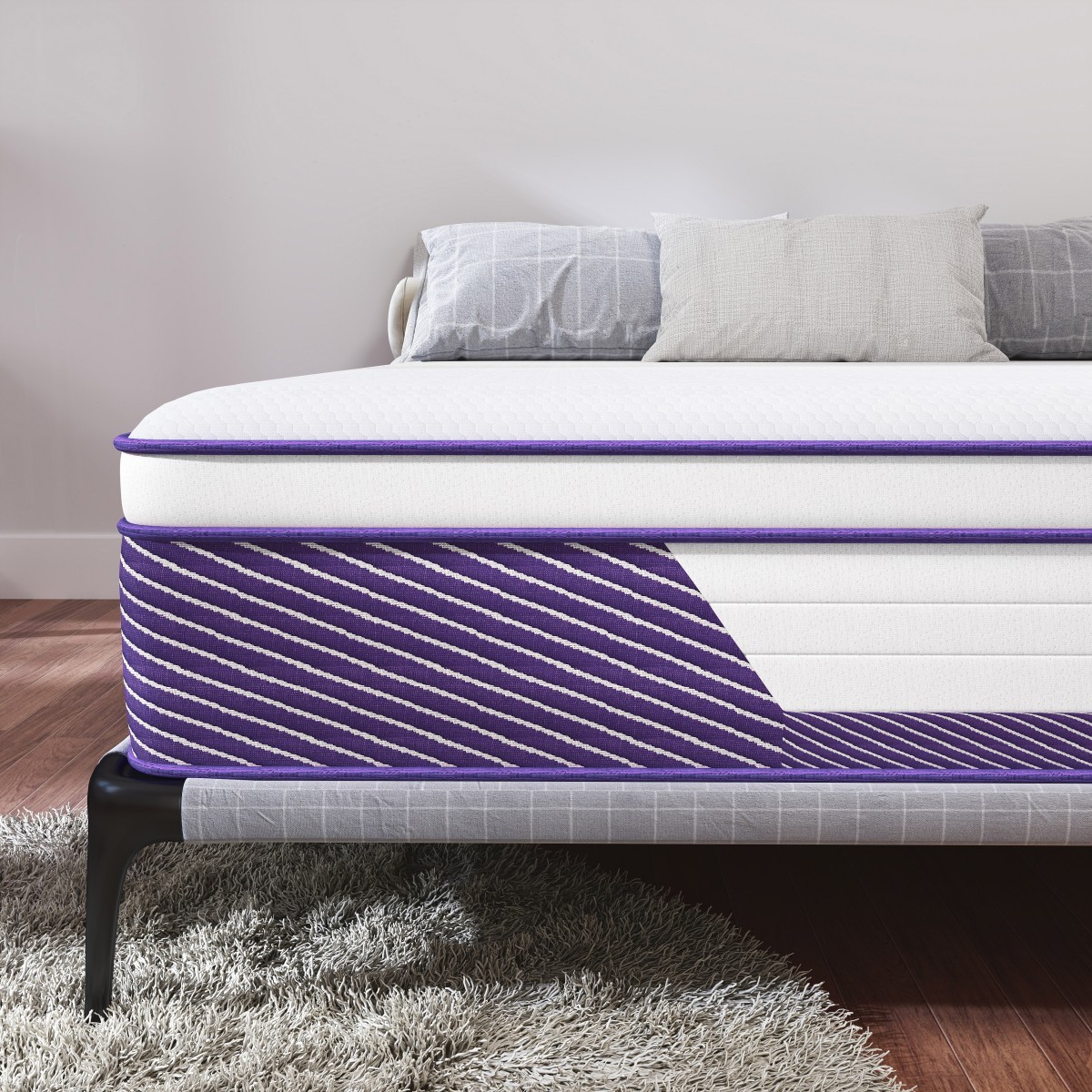 12″14″ Gel Memory Foam Spring Hybrid Queen Mattress Twin Full King Size In A Box