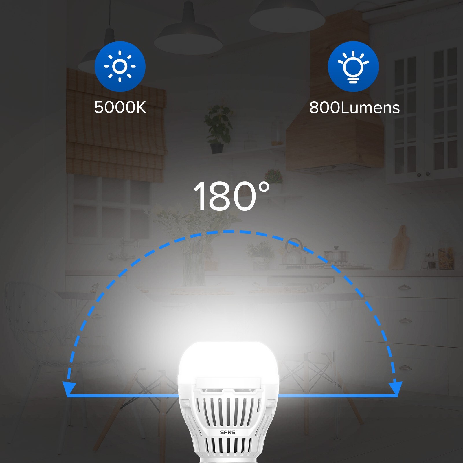 4-Pack Dusk to Dawn LED Light Bulb Automatic On/Off Sensor Bulbs 5000K Daylight