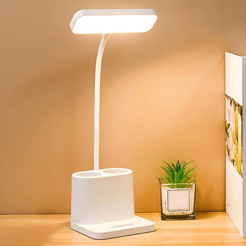 LED Desk USB Light Dimmable Bedside Reading Lamp Rechargeable Touch Control USA