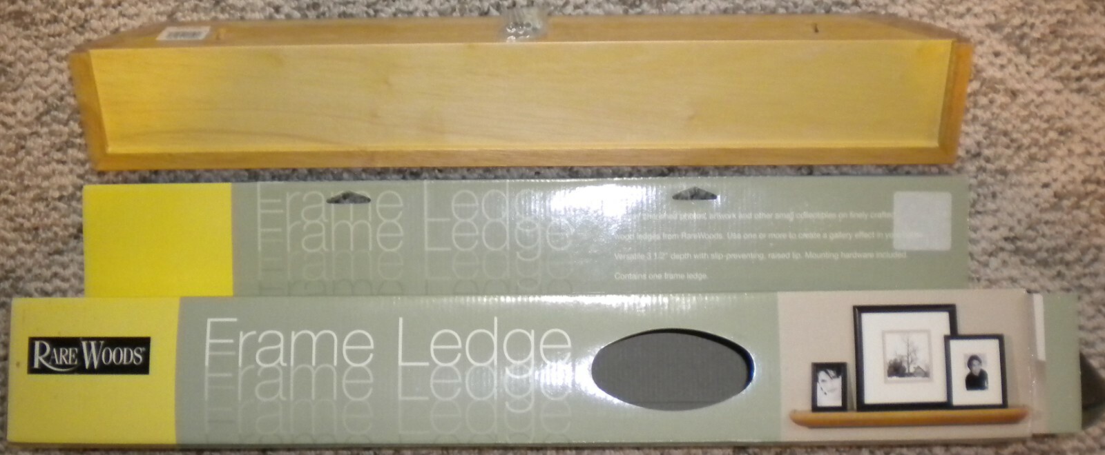 Rare Woods Frame Ledge 24×3.5×2.5 Contemporary Natural R90124L