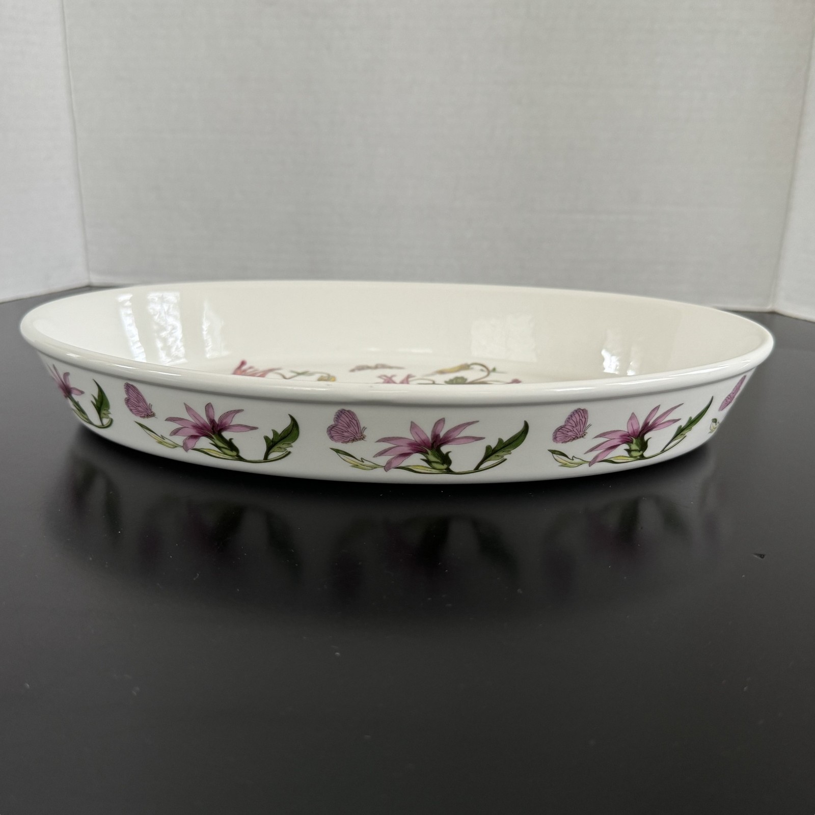 Portmeirion Oval Botanic Garden Slender Columbine 11″ Baking Serving Dish UNUSED