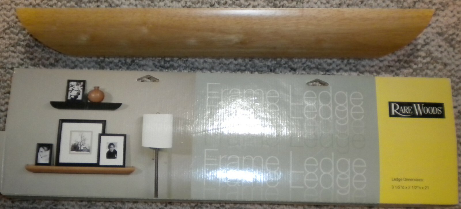 Rare Woods Frame Ledge 24×3.5×2.5 Contemporary Natural R90124L