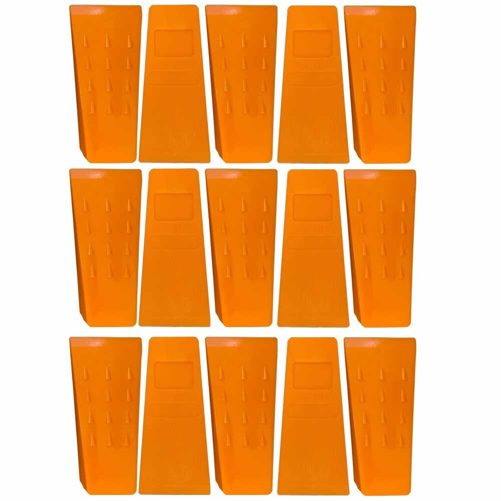 15 Pack 5.5″ Tree Felling Wedge Logging Bucking Falling ABS Plastic (Orange)
