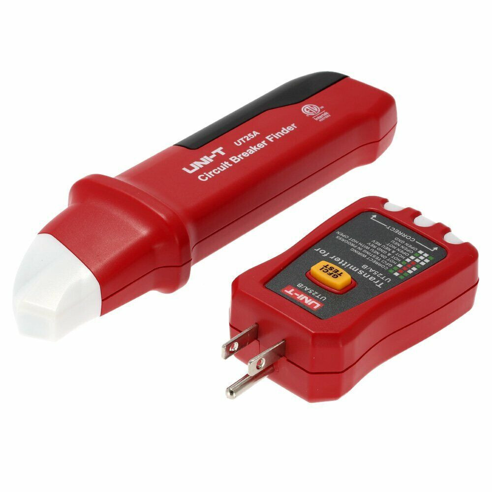 UT25A Digital Circuit Breaker Finder Tool with GFCI Outlet Socket Tester 90-120V