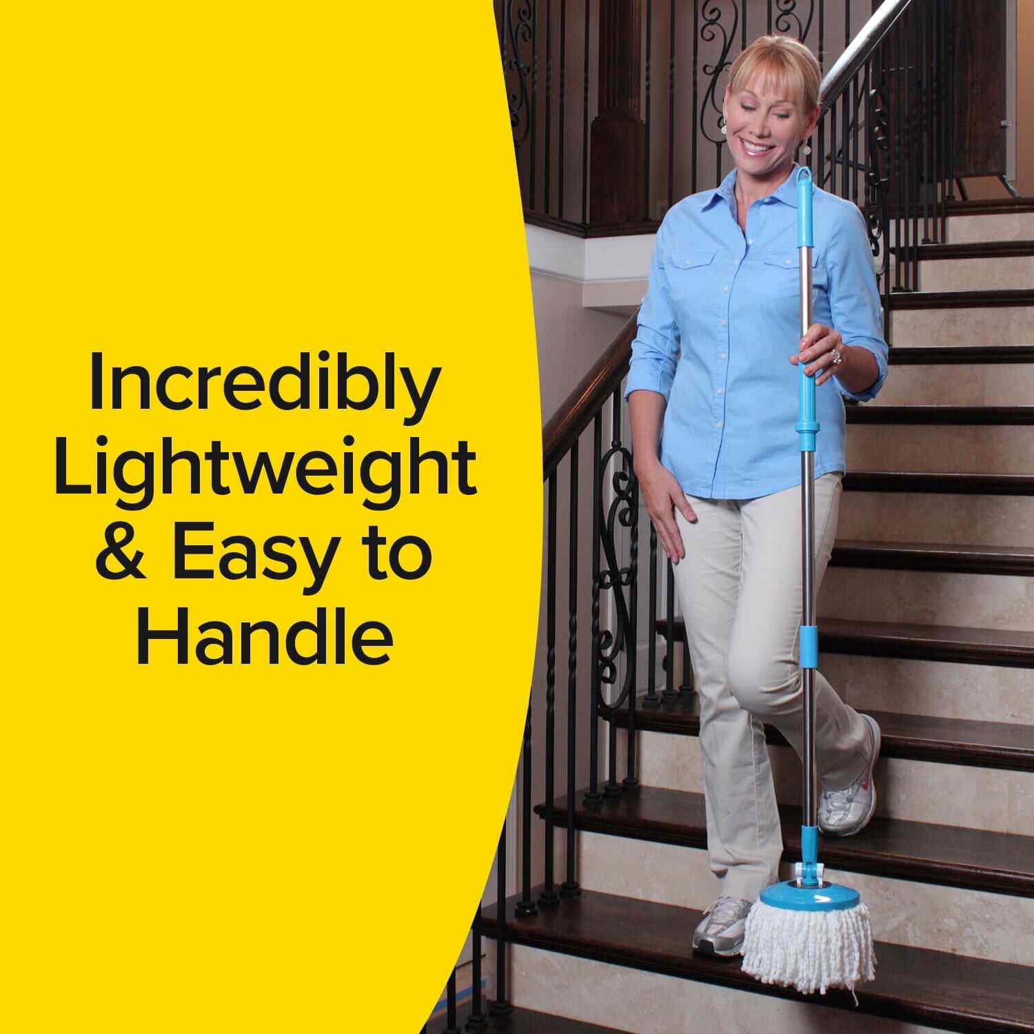 Hurricane Spin Mop Home Cleaning System by BulbHead, Floor Mop with Bucket