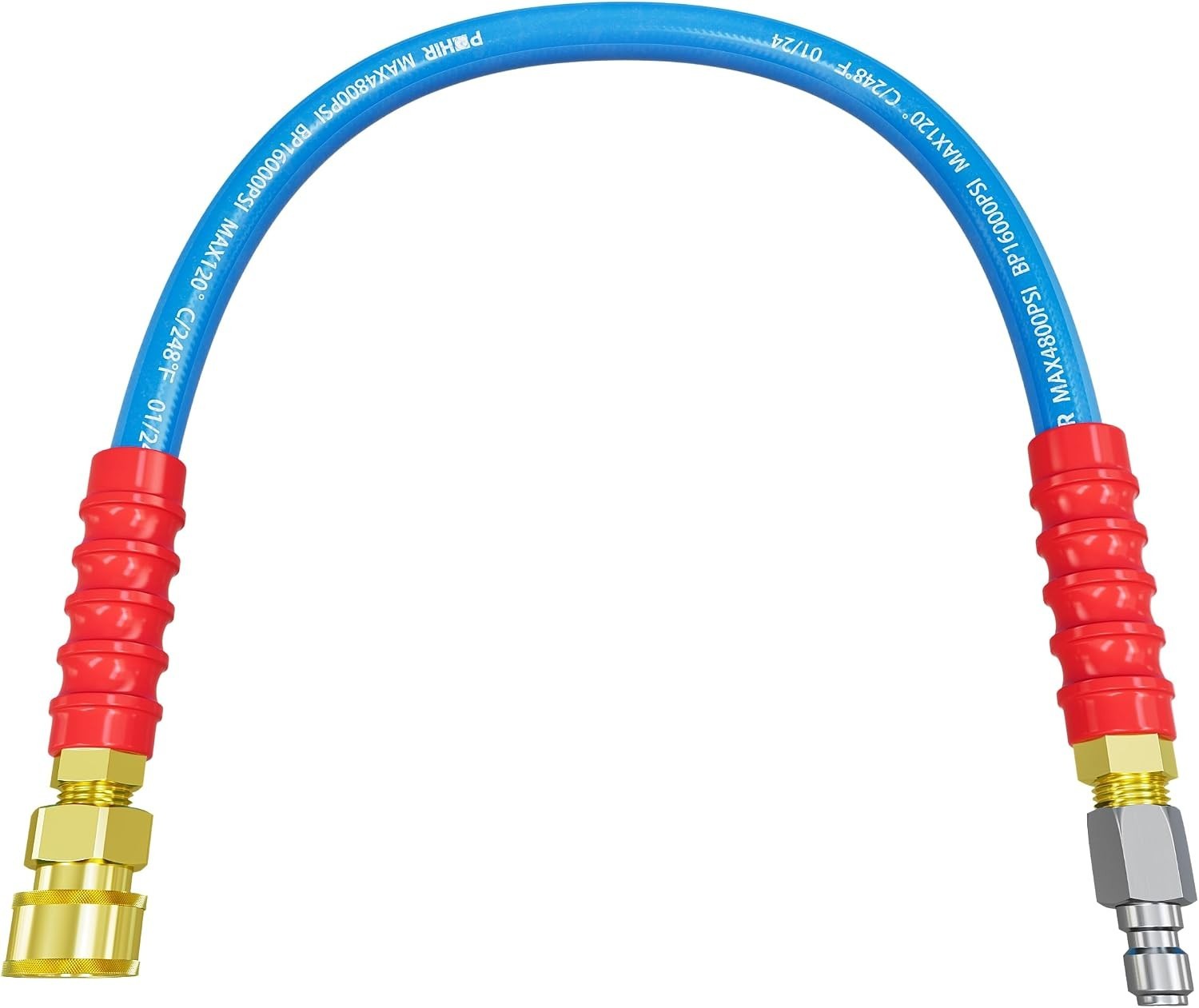 2ft Pressure Washer Hose 3/8″ | 4800 PSI with Quick Connect for Hot & Cold Water