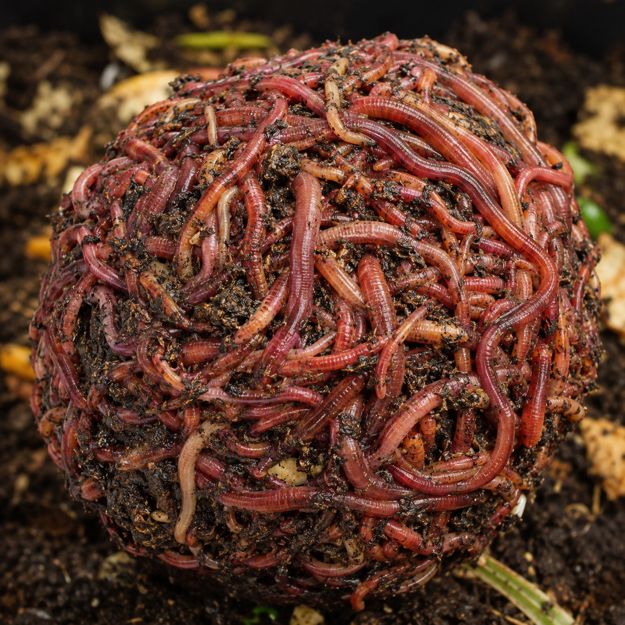 Bait-Red Wiggler/European NC Composting Worm mix – Worm Bin Starter .5 Lb+