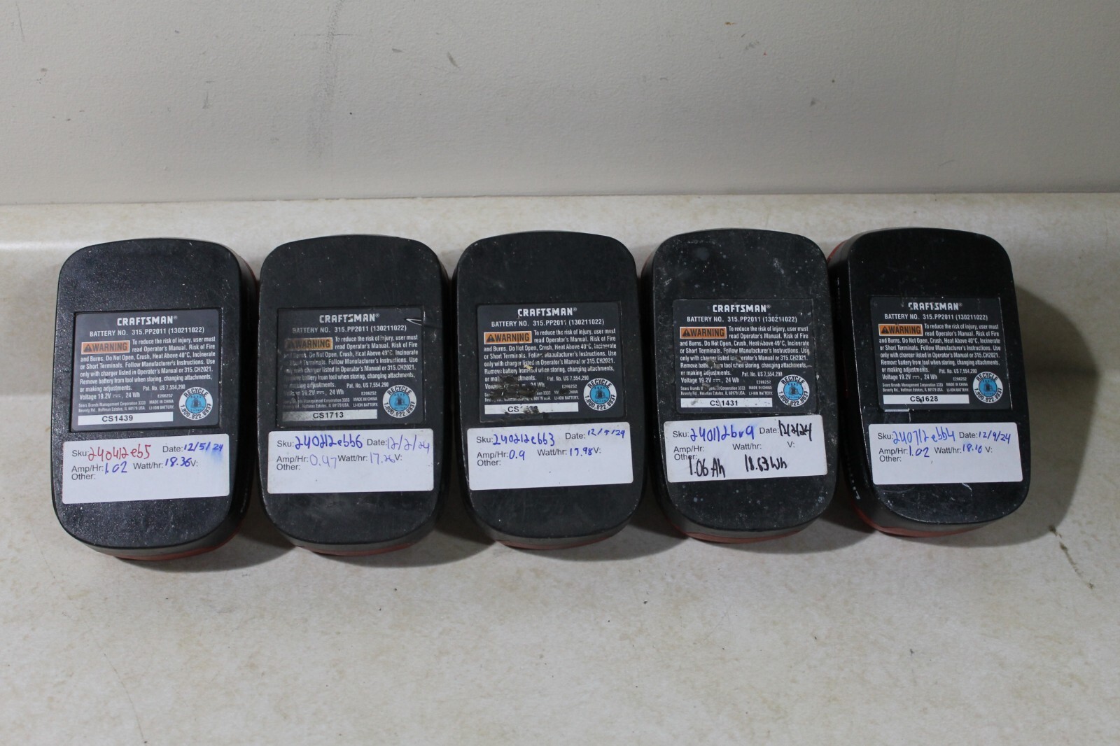 (1) TESTED Genuine OEM Craftsman C3 19.2V Li-on Battery 315.PP2011