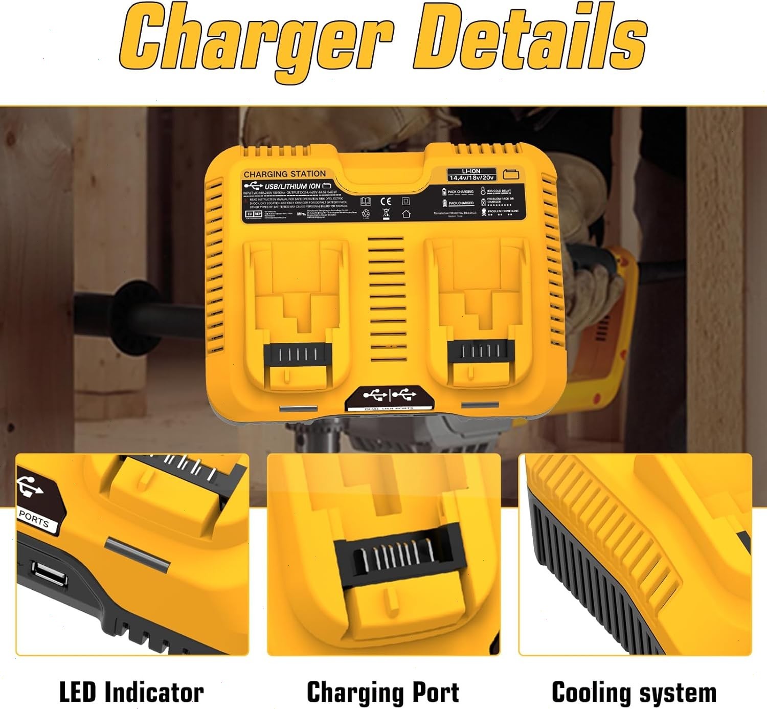 2Pack For DeWalt 20V 20 Volt Max XR 12.0AH Lithium Battery DCB206-2/Dual Charger