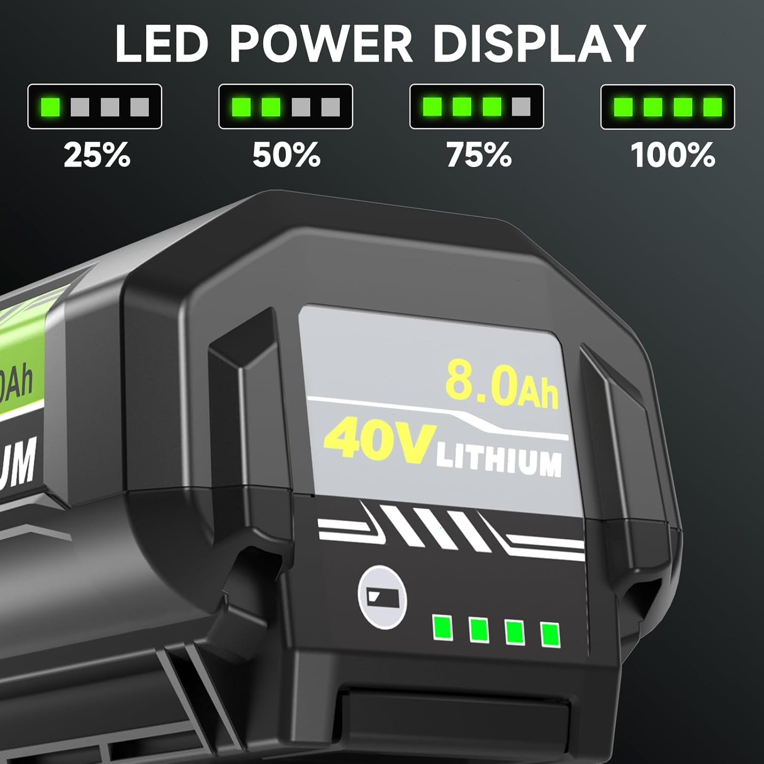 8.0Ah For Ryobi OP40401 40V 8000mAh Lithium High Capacity Battery OP4050 OP40501