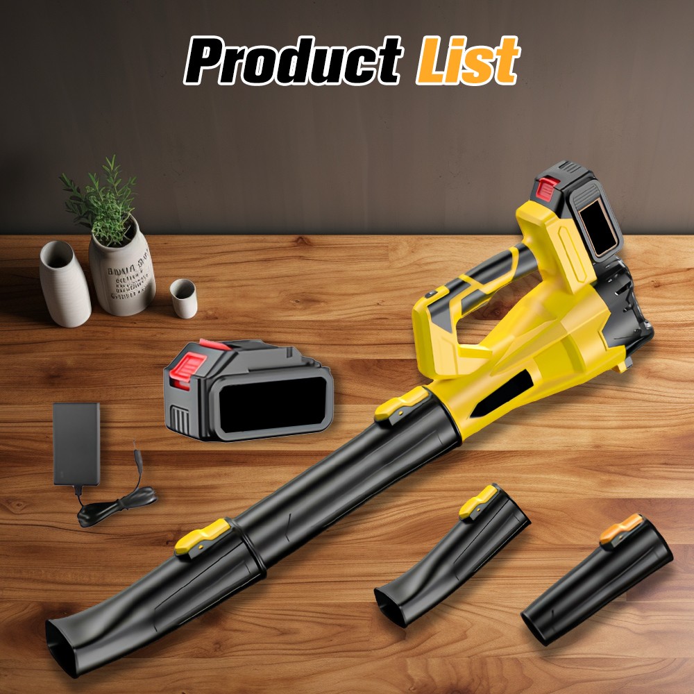 440W Cordless Leaf Blower 6 Speed Electric Handheld Leaf Blower With 2 Batteries