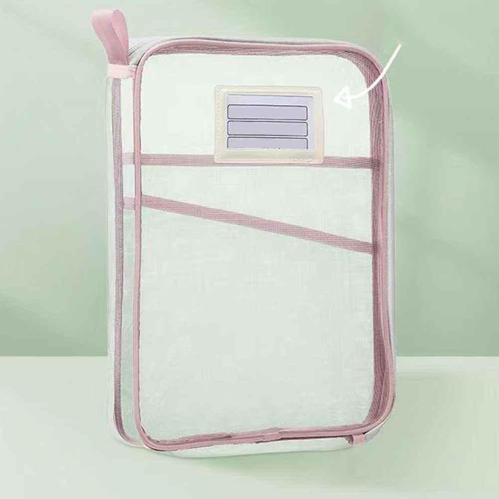 Easy To Clean For Office For Travel Transparent Mesh Bag Zippered File Case