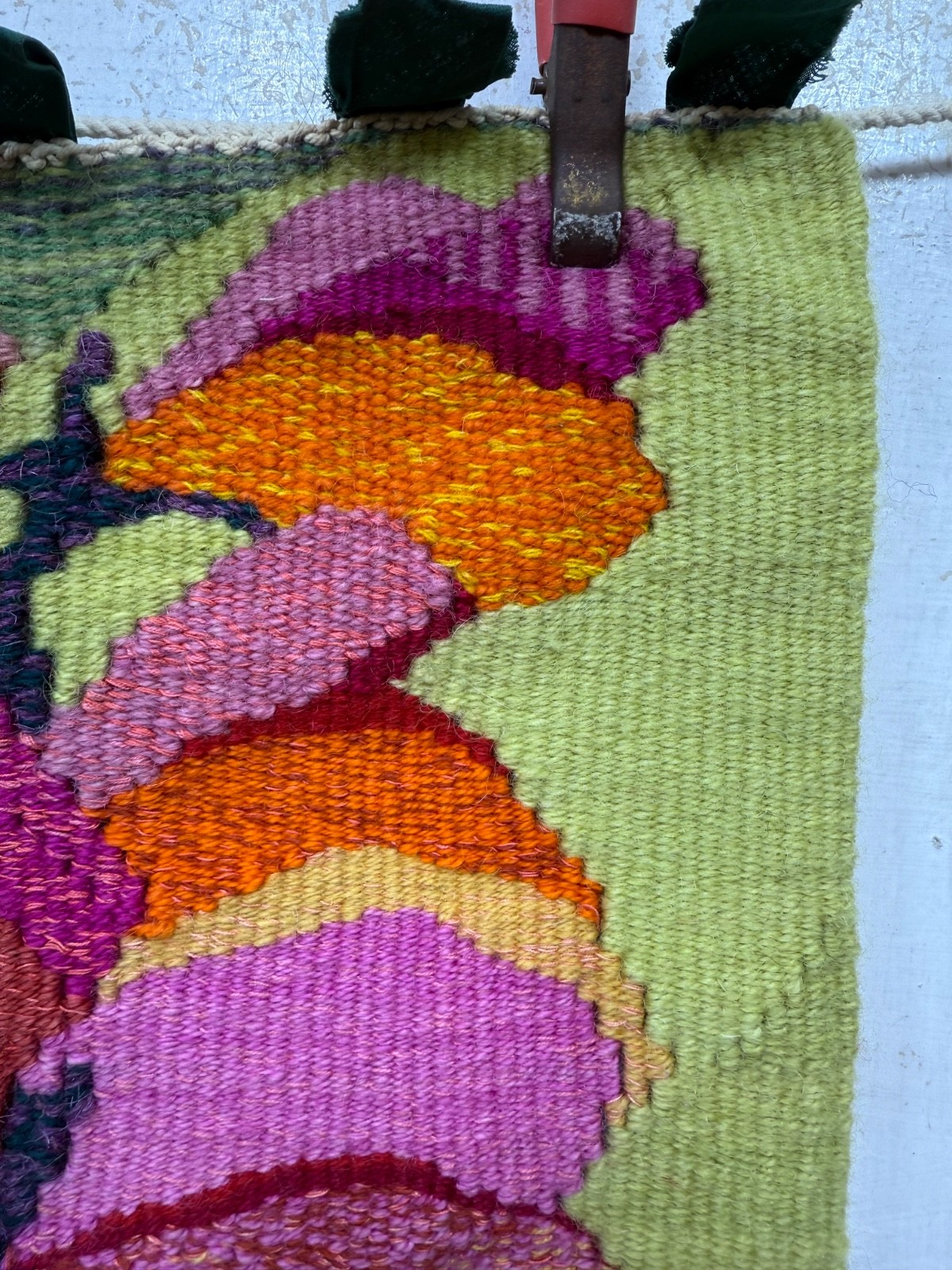Vintage Beautiful Hand Woven Wool Weaving Tapestry Kilim Rug 50×41 Cm