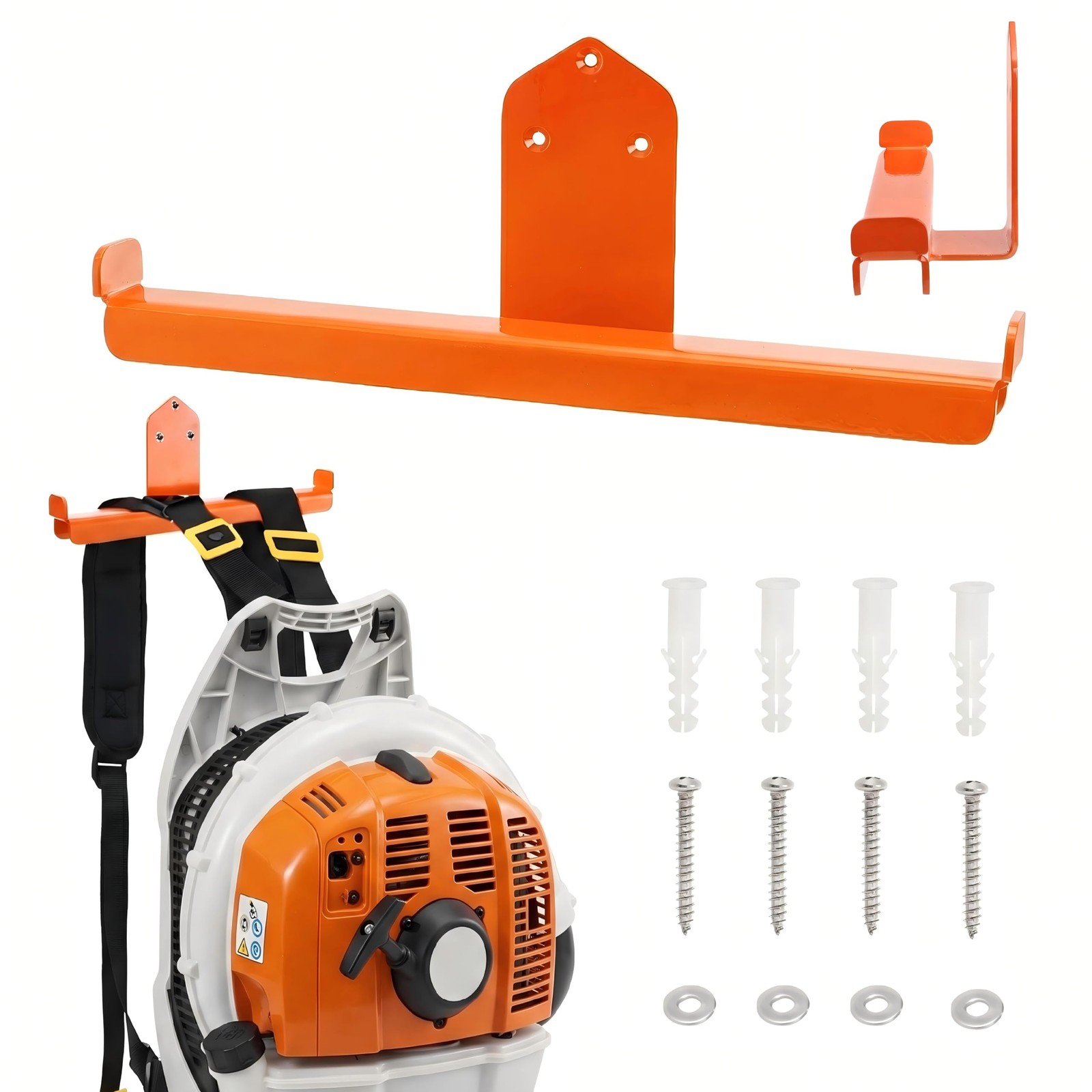 Heavy Duty Backpack Leaf Blower Hanger, Stainless Steel Wall Mount Rack, Spac…