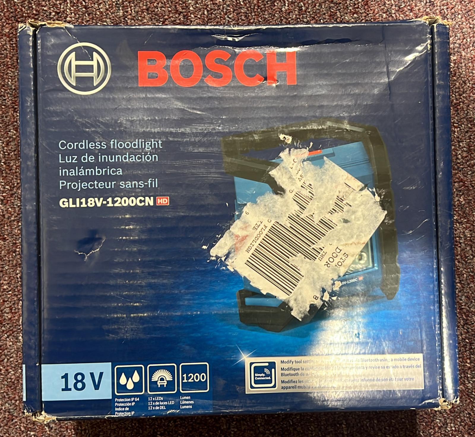 BOSCH GLI18V-1200CN 18V Cordless Job Site Floodlight LED (Tool Only) – (A12)open