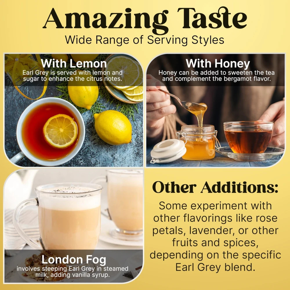 Brook & Barrel USDA Organic Earl Grey Loose Leaf Black Tea 1.6lbs Glass Jar