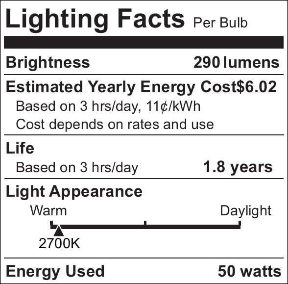 6 Pack GU10 Bulb 120V 50W Light Bulbs for Candle Warmer Lamp, GU10+C, MR16 New