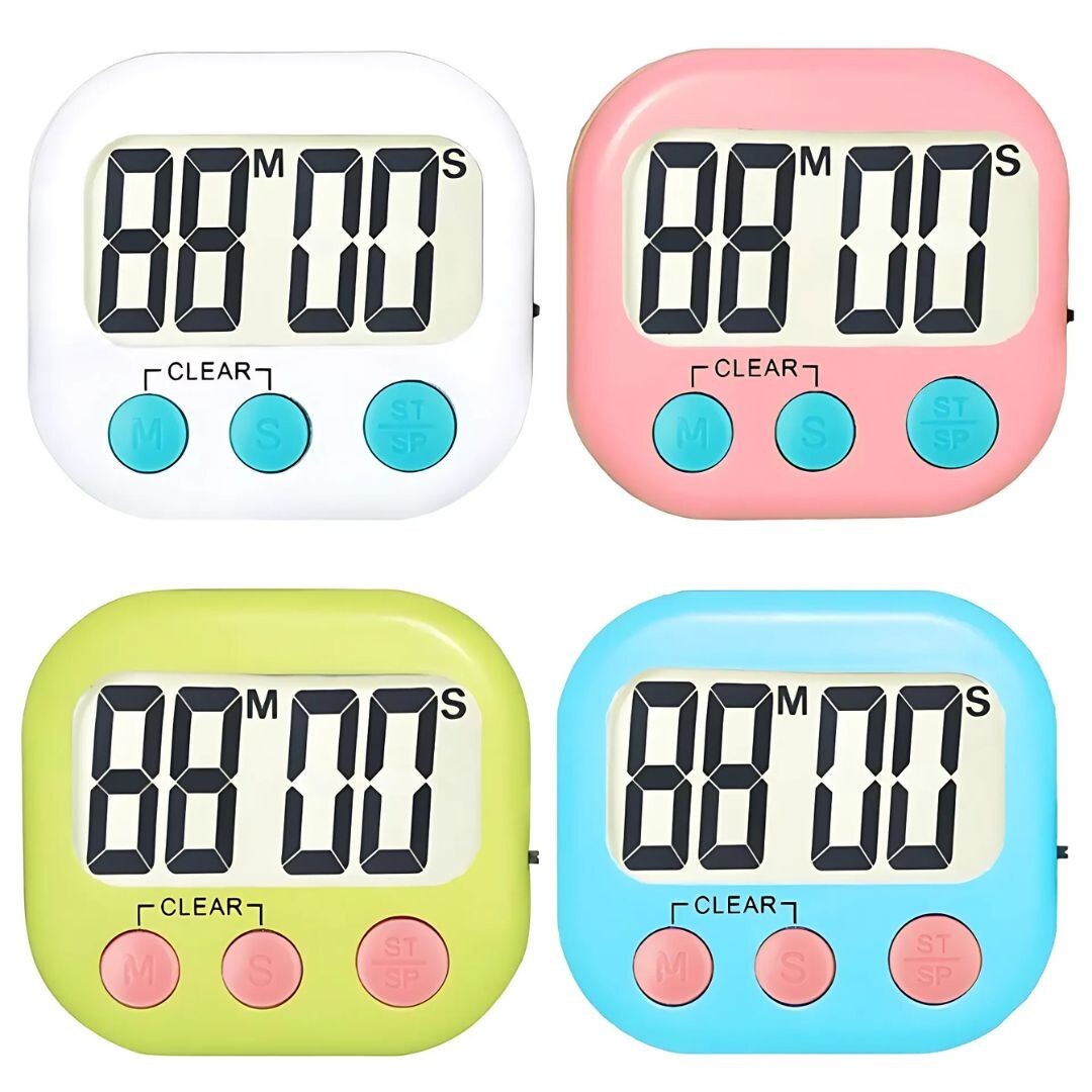 Large LCD Digital Kitchen Cooking Timer Count Down Up Clock Loud Alarm Magnetic
