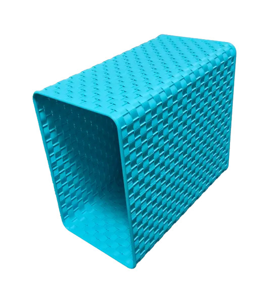 Blue Wicker Wastebasket W/Accessory Holder/Bathroom/Kids/Teens/Adults/Stylish