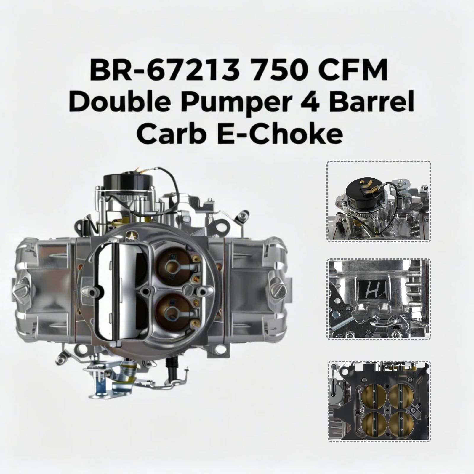 4150 Double Pumper Carburetor, Square Bore, Replacement For Holley Quick Fuel…