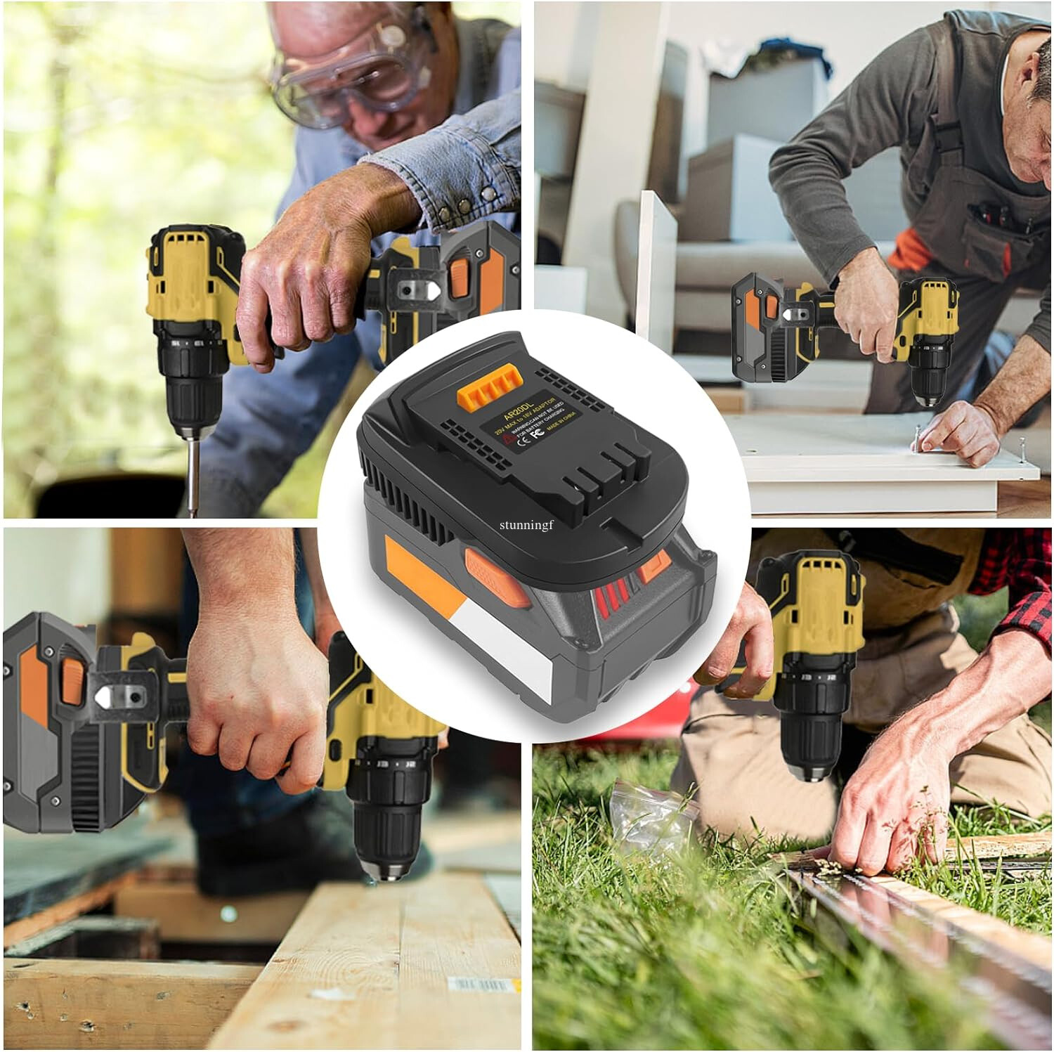 Battery Adapter for Ridgid 18V Li-ion convert to for Dewalt 20v Power Drill