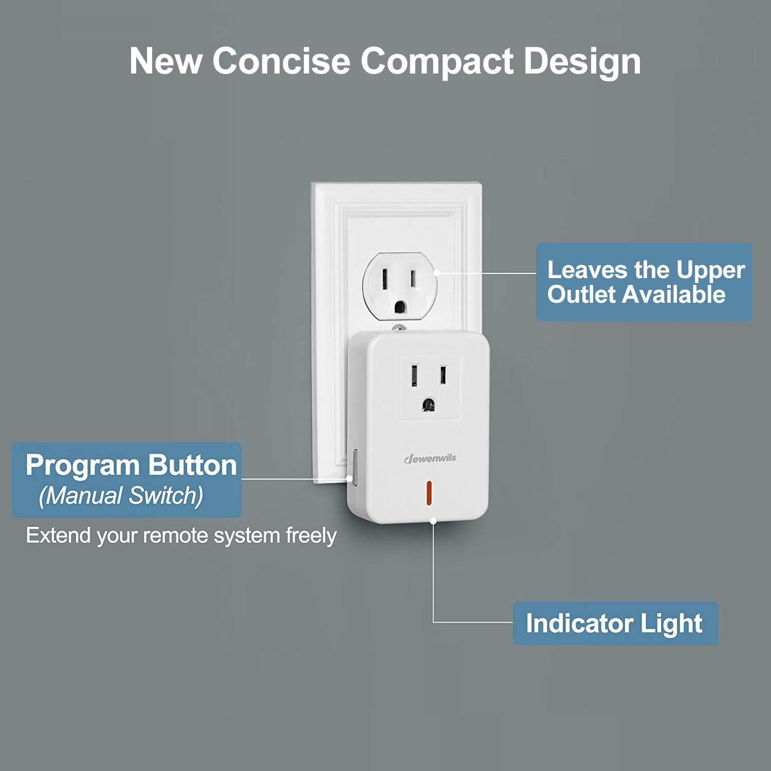 DEWENWILS Remote Control Outlet Wireless Electrical Plug in On Off Power Switch