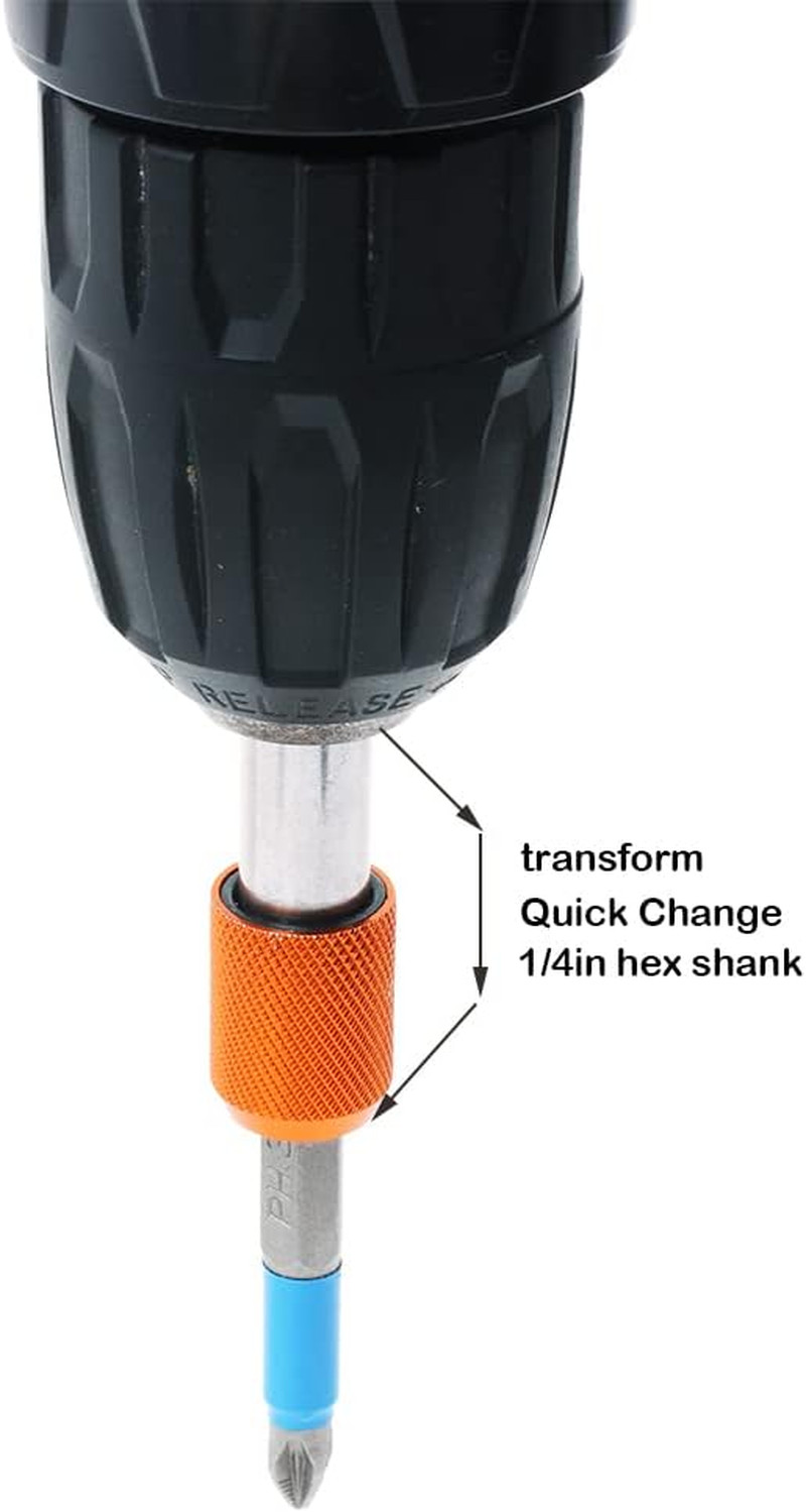 2 Pieces Quick Change Bit Holder Magnetic 1/4″ Hex Shank Drill Bit Extension for