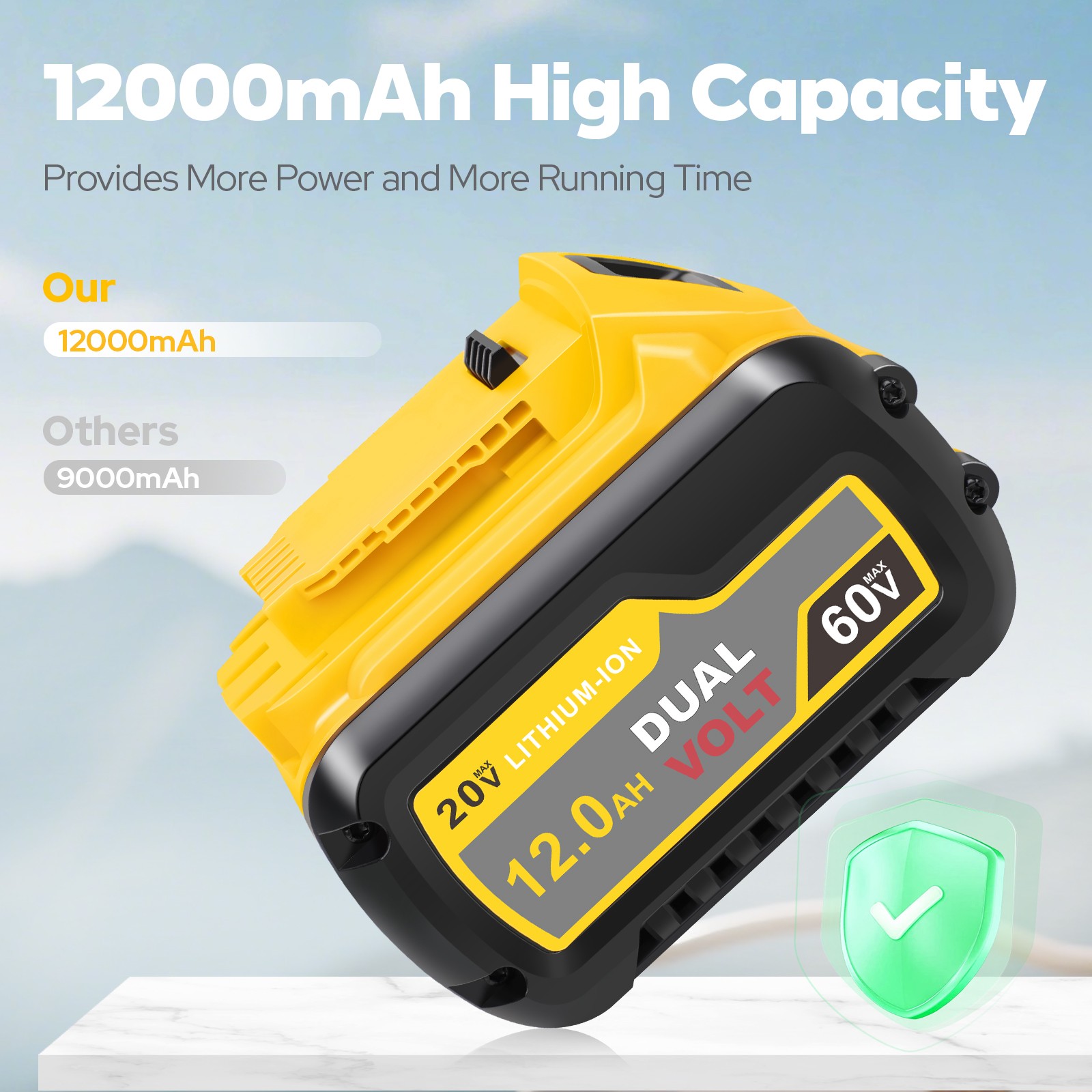 12Ah Battery For DeWalt FLEXVOLT 20V 60V Max DCB206 DCB204 DCB609 DCB606 DCB612