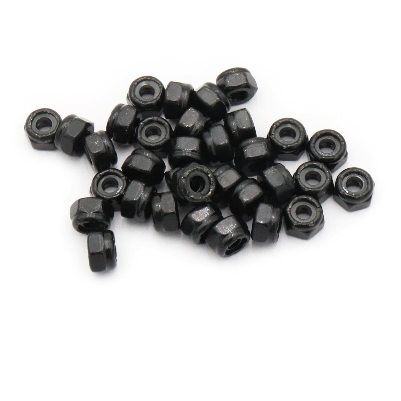 100pcs Nylon Insert Hex Lock Nuts, 10# 24 Inch Lock Nuts, 304 Stainless Steel…