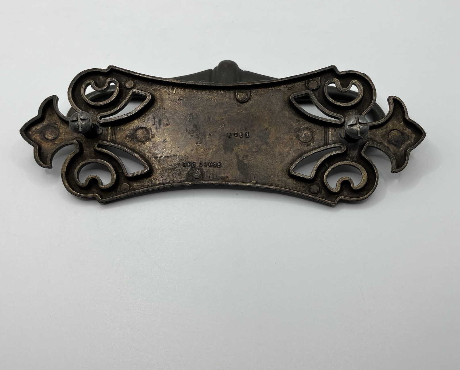 6 Vintage Large BPC 14045 Brass Chippendale Bail Pull Drawer Handles Victorian