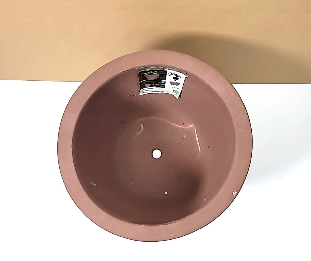 Southern Patio Handmade Kiln-fired Clay Vaso Planters 9.8in -Drainage Hole